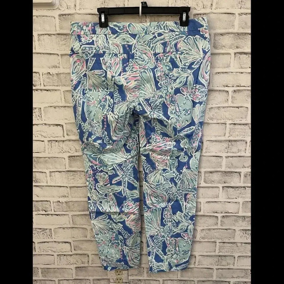 Lilly Pulitzer Kelly Stretch Pants Vibrant Colors Skinny Ankle Size 12 - Picture 2 of 4